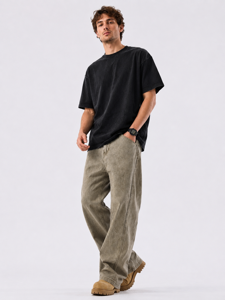 Harrington Oxford Loose-Fit Jeans For Men, view 2 - Elena Harper