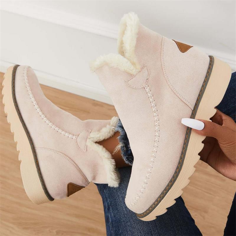 Ankle Boots for Women with Faux Fur Lining R&B, view 2 - Elena Harper