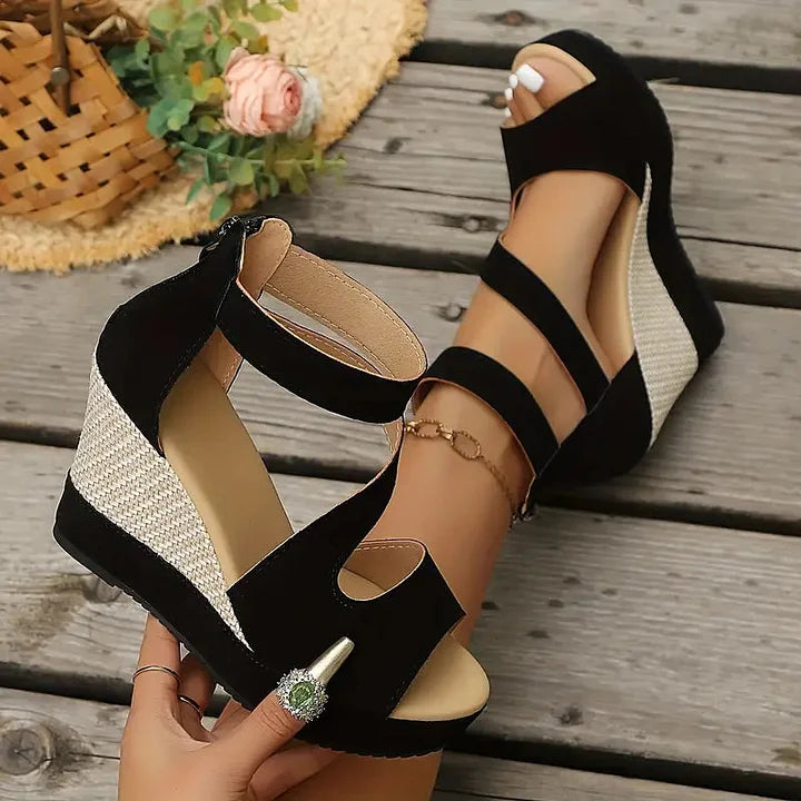 Leontyne Orthopedic Wedge Sandals, view 5 - Elena Harper