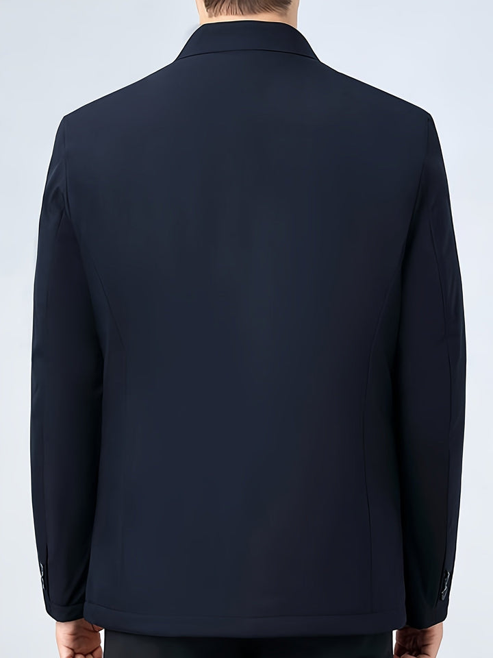 LAURENT MONACO | MEN'S NOTCHED COLLAR ZIP JACKET