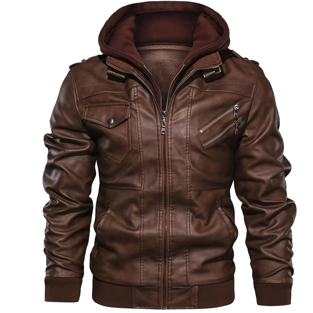 Roman Hooded Moto Jacket - Elena Harper