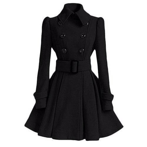 Women's Double Breasted Windbreaker Trench Coat