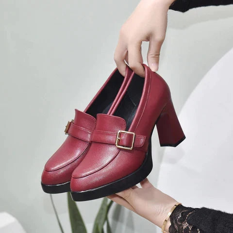 Heeled Shoes with Buckle Lena EB, view 3 - Elena Harper