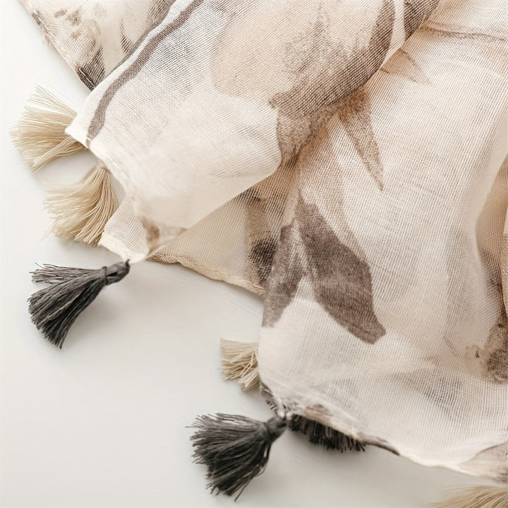 Vintage Floral Print Scarf