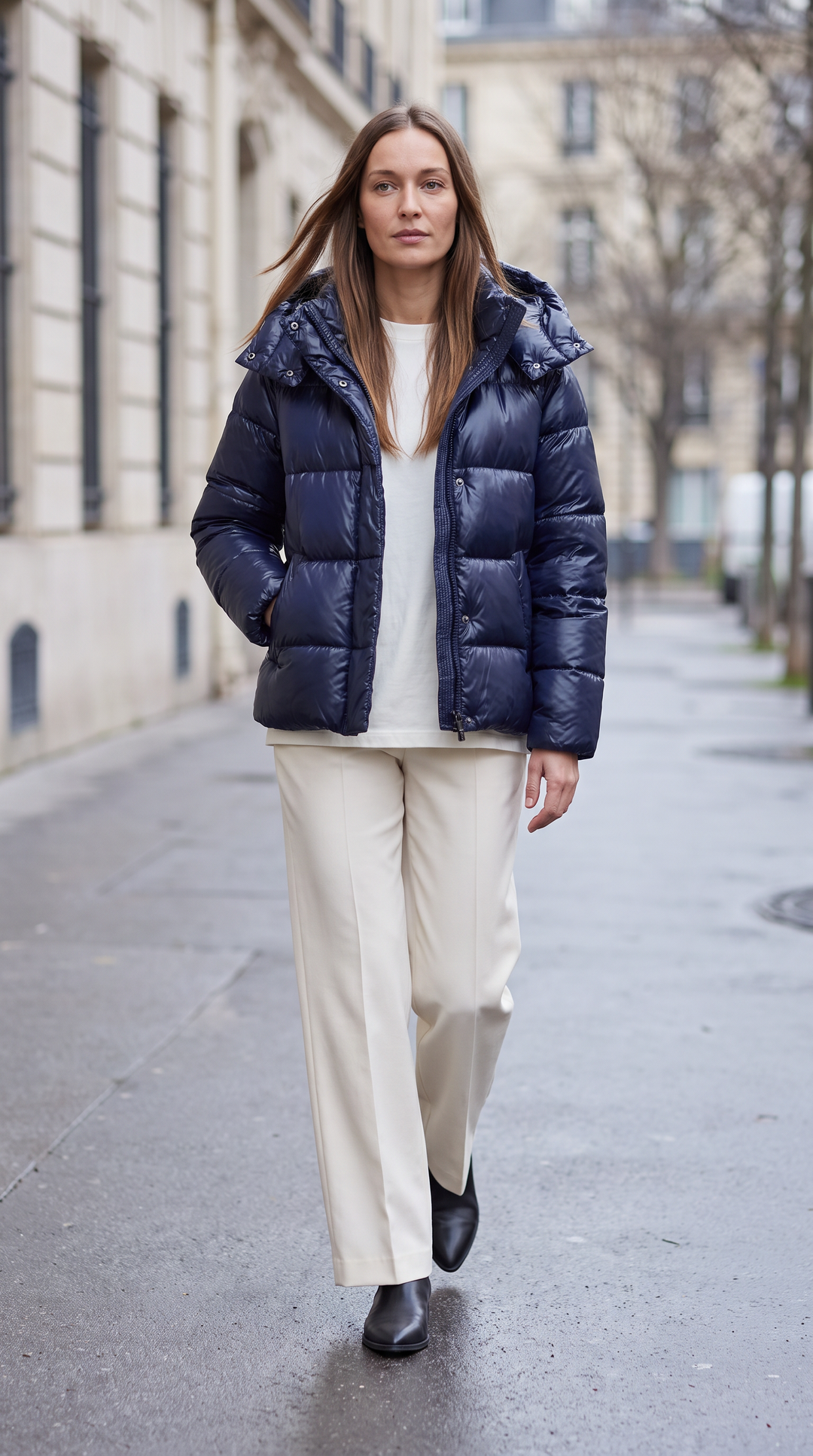 Windproof Hooded Puffer Coat Winter Warmth