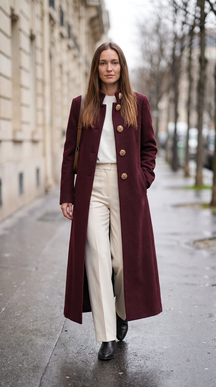 Gold Button Long Knit Gilet