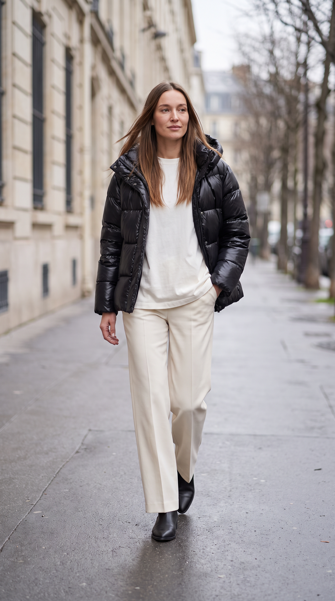 Windproof Hooded Puffer Coat Winter Warmth