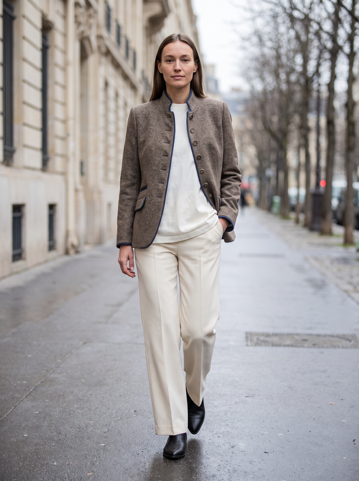 Caramel Button Front Cardigan Smart Office Wear