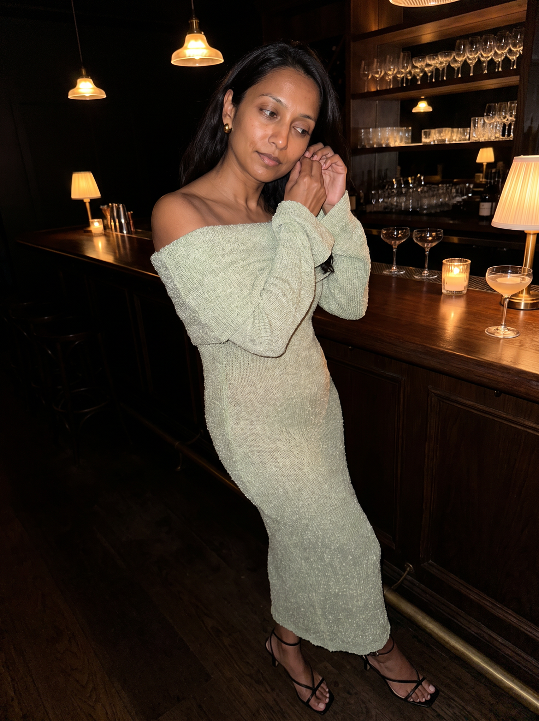 Green Maxi Dress Evening Party