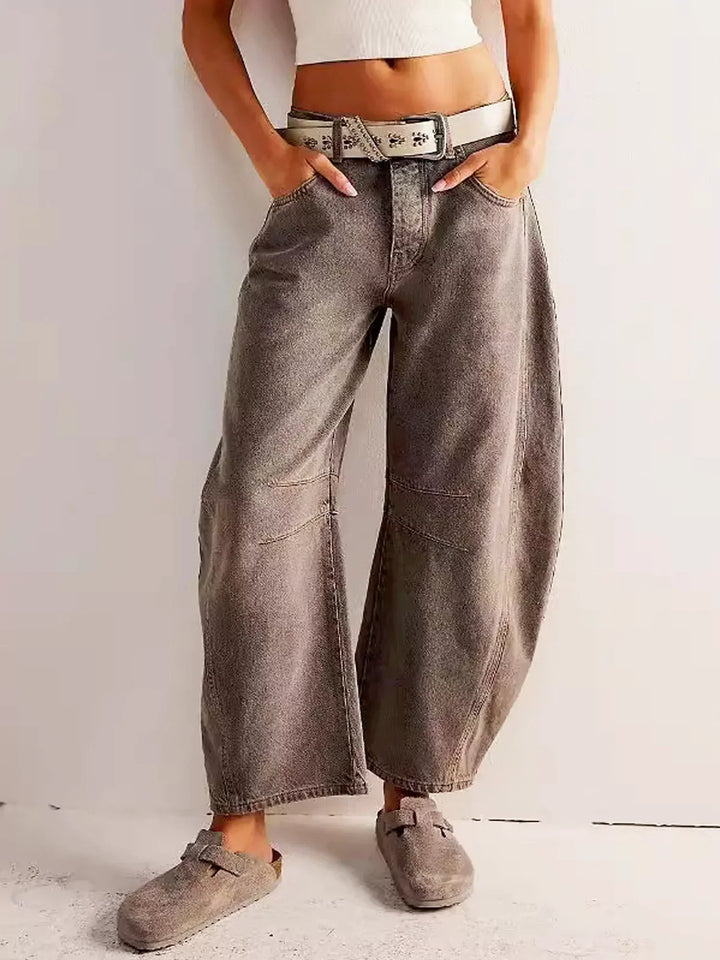 Gabriela | Women's Printed Wide-Leg Jeans