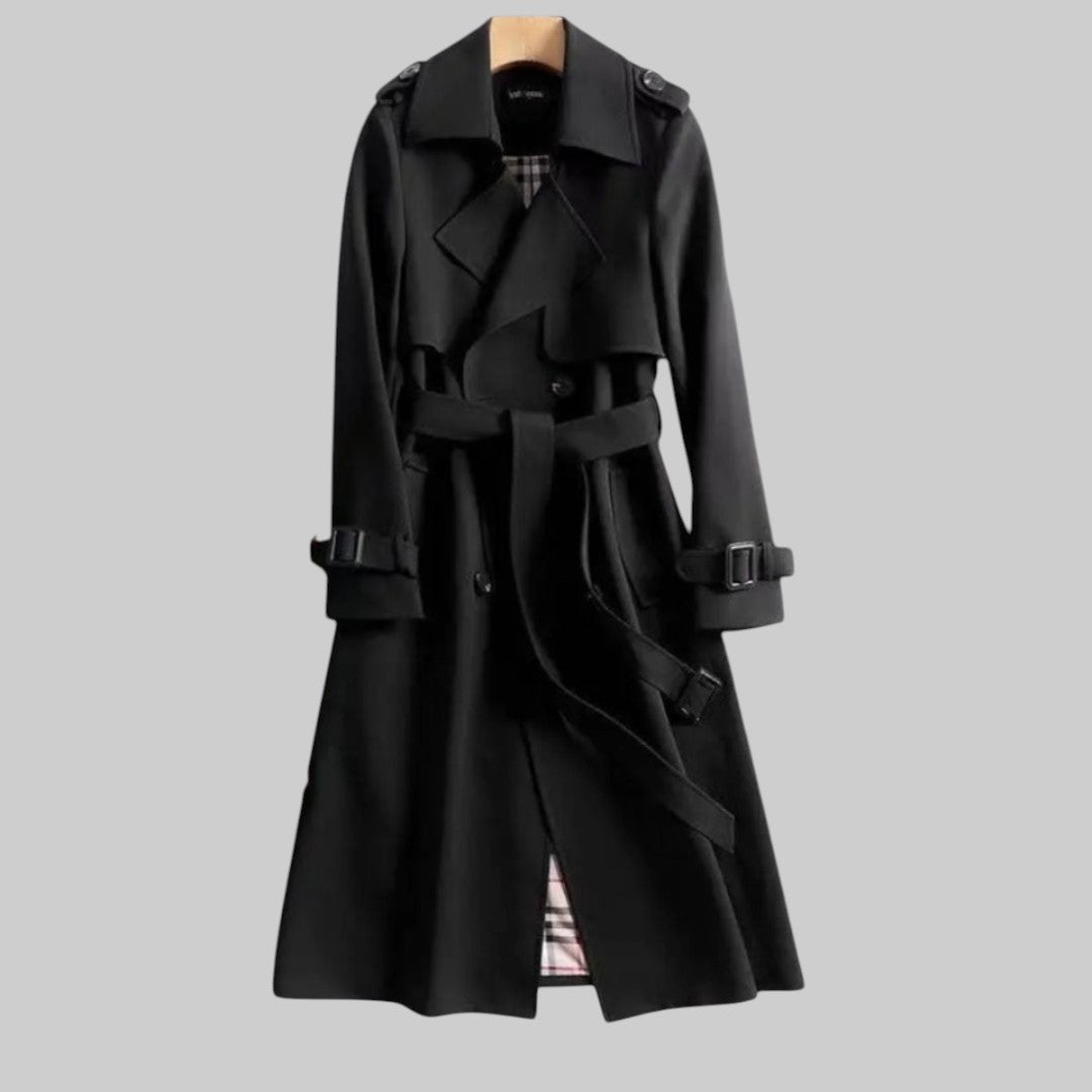 Evelyn | Long and Elegant Double-Breasted Women's Trench Coat