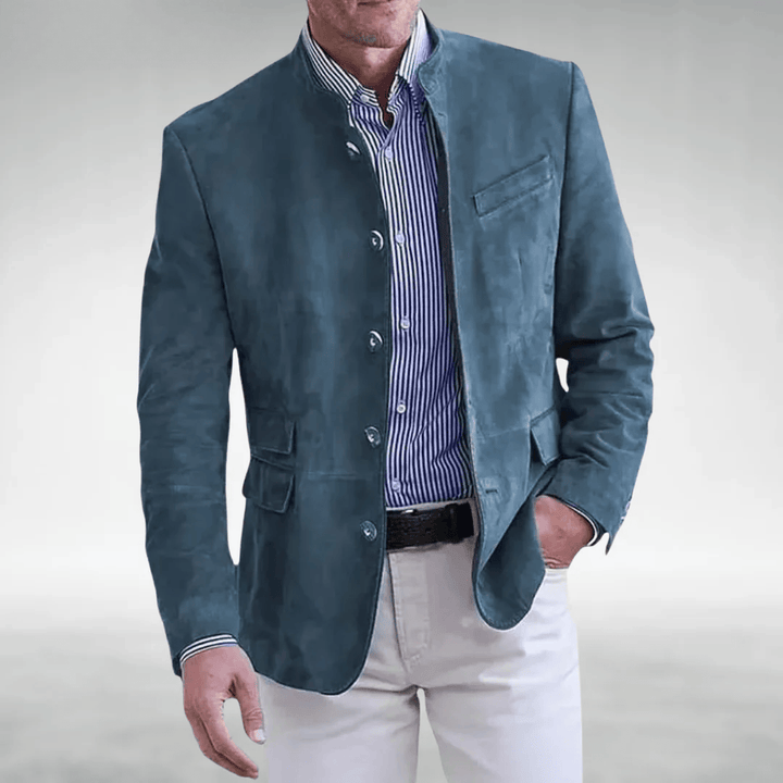 LAURENT MONACO | SUEDE COLLARED JACKET FOR MEN