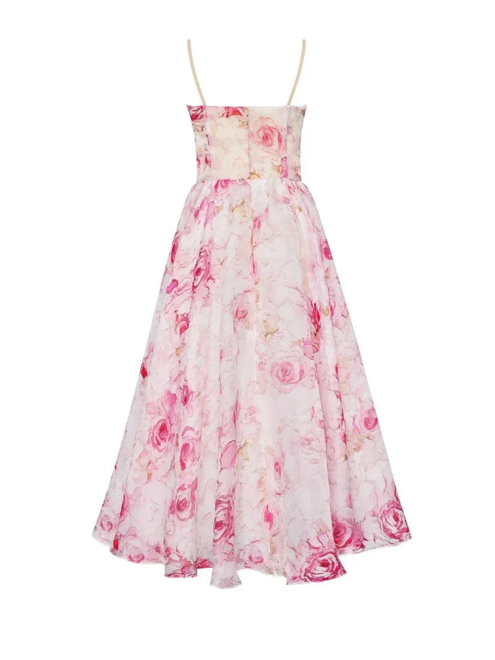 Emilia-Elegant Printed Strapless Dress - Elena Harper