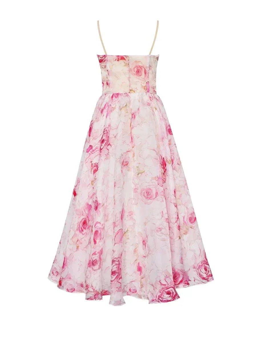 Elegant Midi Dress for Women with Structured Cut