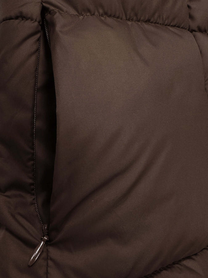 Women's Long Hooded Winter Puffer Coat, view 8 - Elena Harper