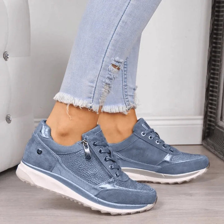Sneakers Sporty High-Quality Textile Perfect for Active Women, view 3 - Elena Harper