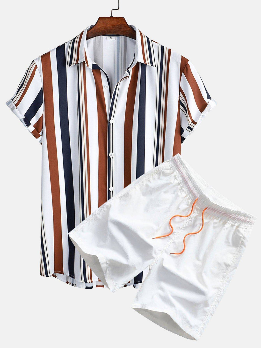 Emma & Rose Manhattan Frederik™ short-sleeved beach set, two-piece outfit with colorful patterns and lightweight fabric for summer wear.