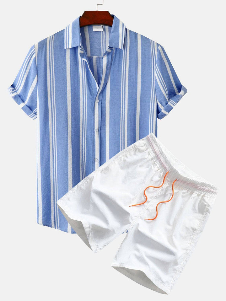 Emma & Rose Manhattan Zach™ short-sleeved swim set, two-piece outfit with colorful swim top and matching bottoms for kids.