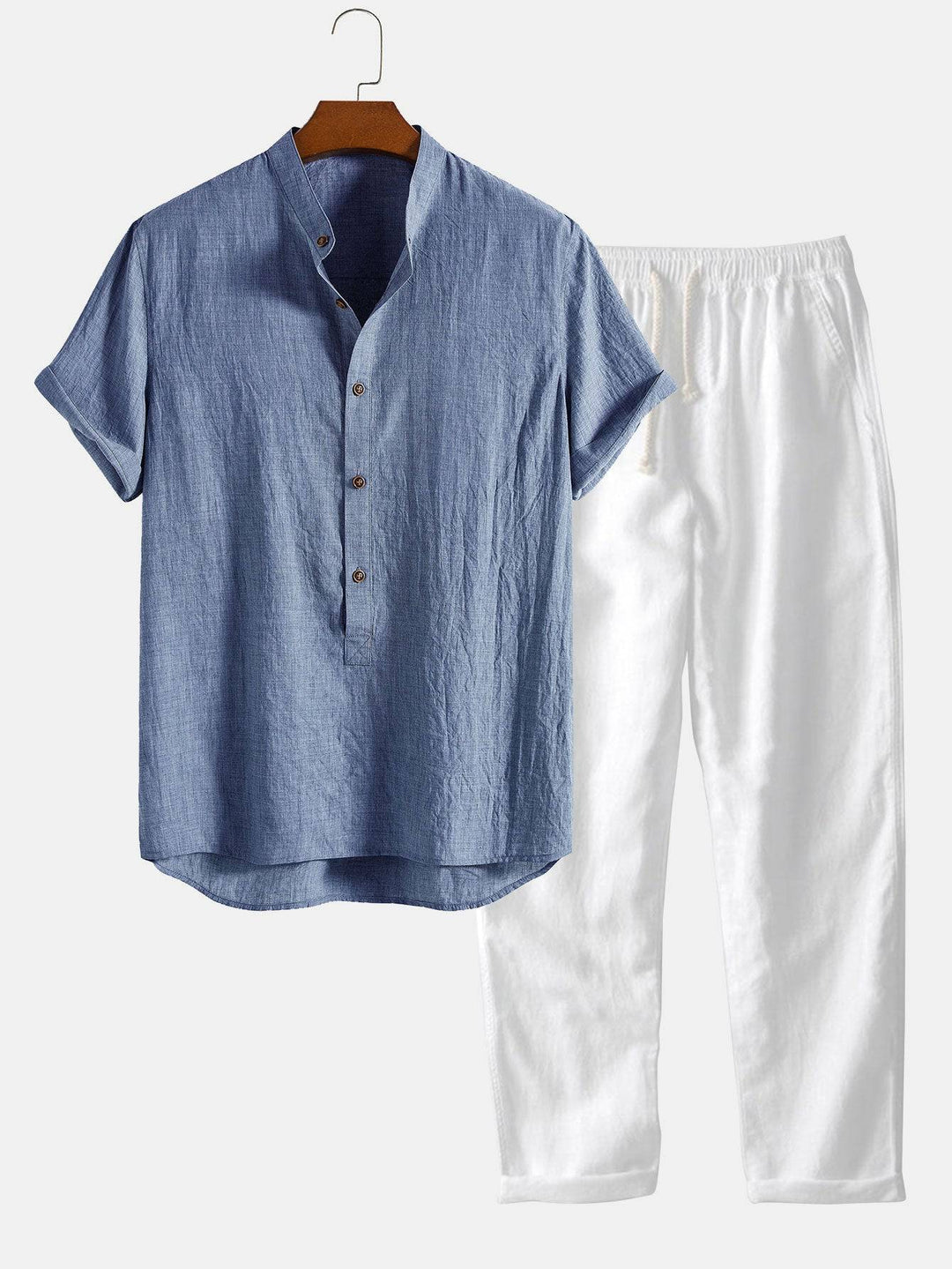 Emma & Rose Manhattan Wayne™ short-sleeved set with colorful patterned top and matching shorts, perfect for casual wear.