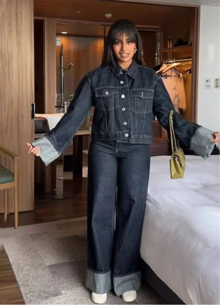 Chic and Stylish Denim Set for Women - Casual, Elegant