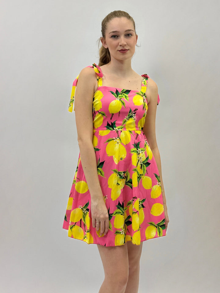 Kirsten™  |  Short Dress Lemon Print