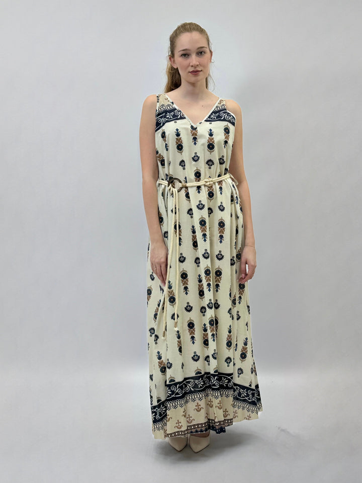 Johanna™  |  Sleeveless Dress Waist V-Neck