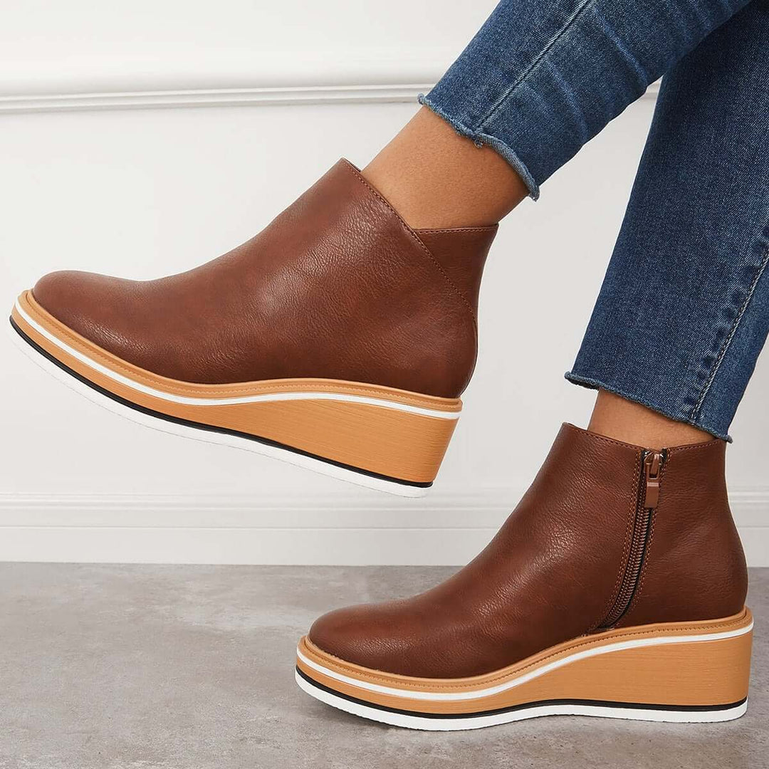 Chic Wedge Boots – Mila EB