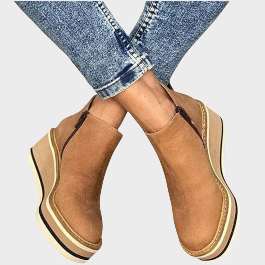 Vina™  |  Pu Leather Ankle Boots