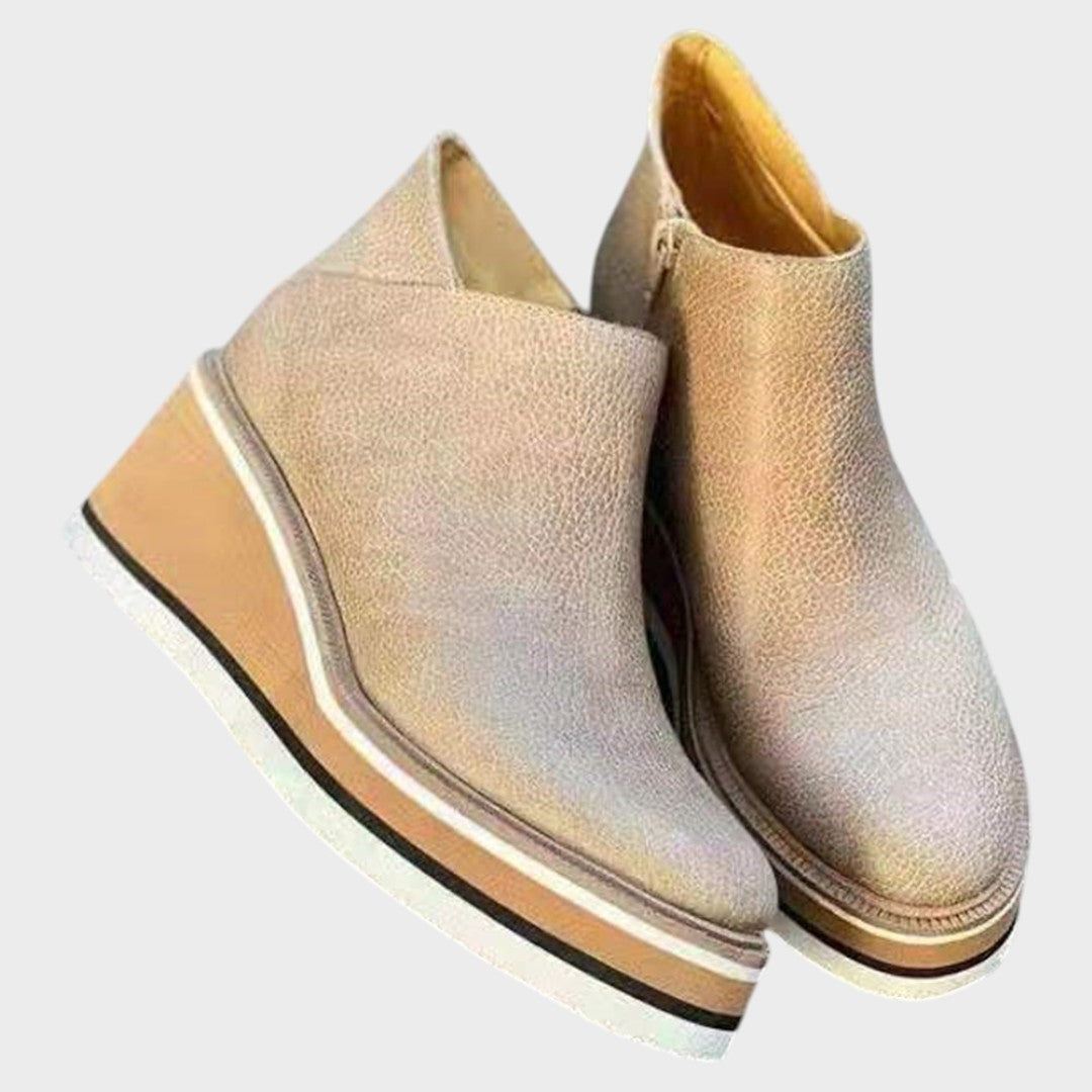 Vina™  |  Pu Leather Ankle Boots