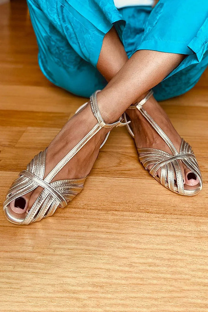 Gold Sandals - Elena Harper