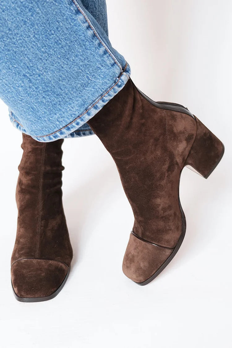 Gemma | Square Toe Heeled Boots