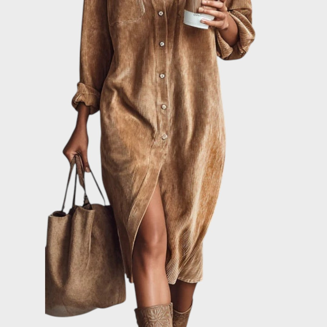 Constança™  |  Loose Midi Corduroy Dress