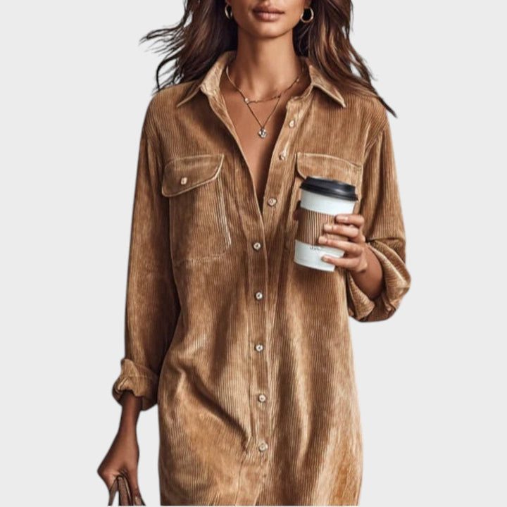 Constança™  |  Loose Midi Corduroy Dress