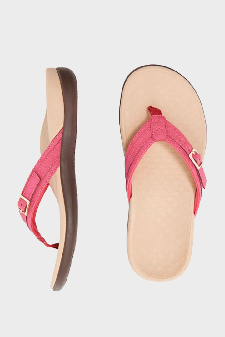 Ladies' Thong Sandals Summer Footbed, view 3 - Elena Harper