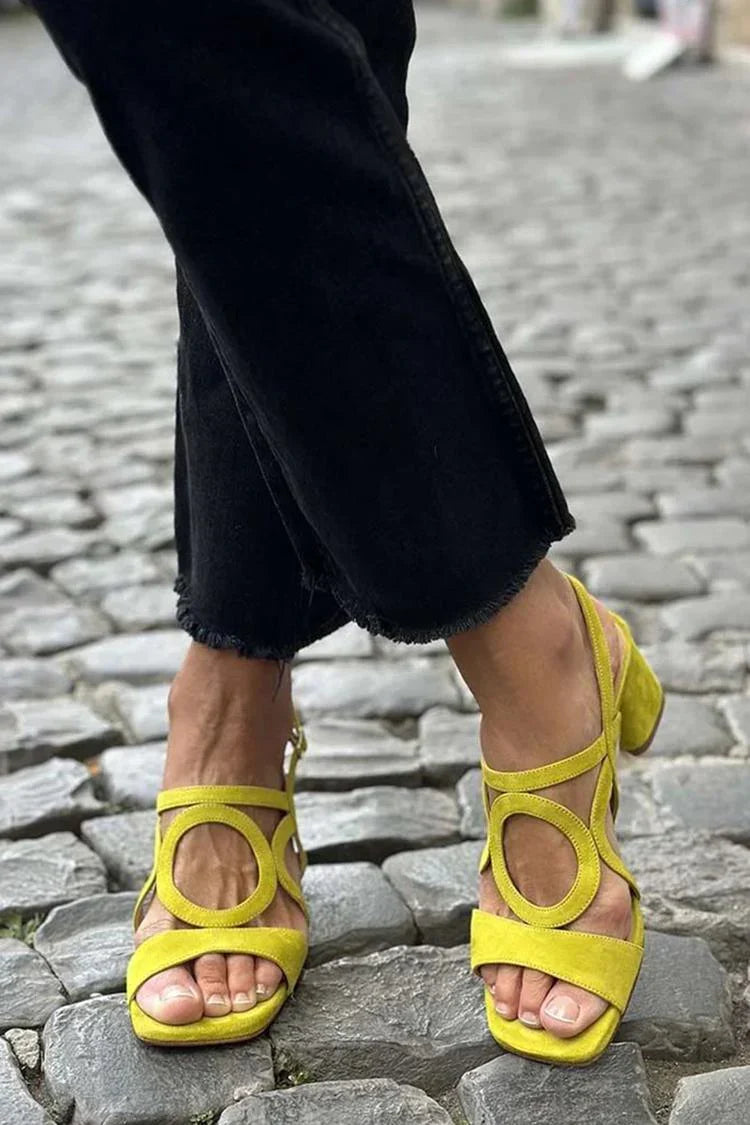 Ebianna Stylish High Heeled Sandals in Suede Look, view 3 - Elena Harper