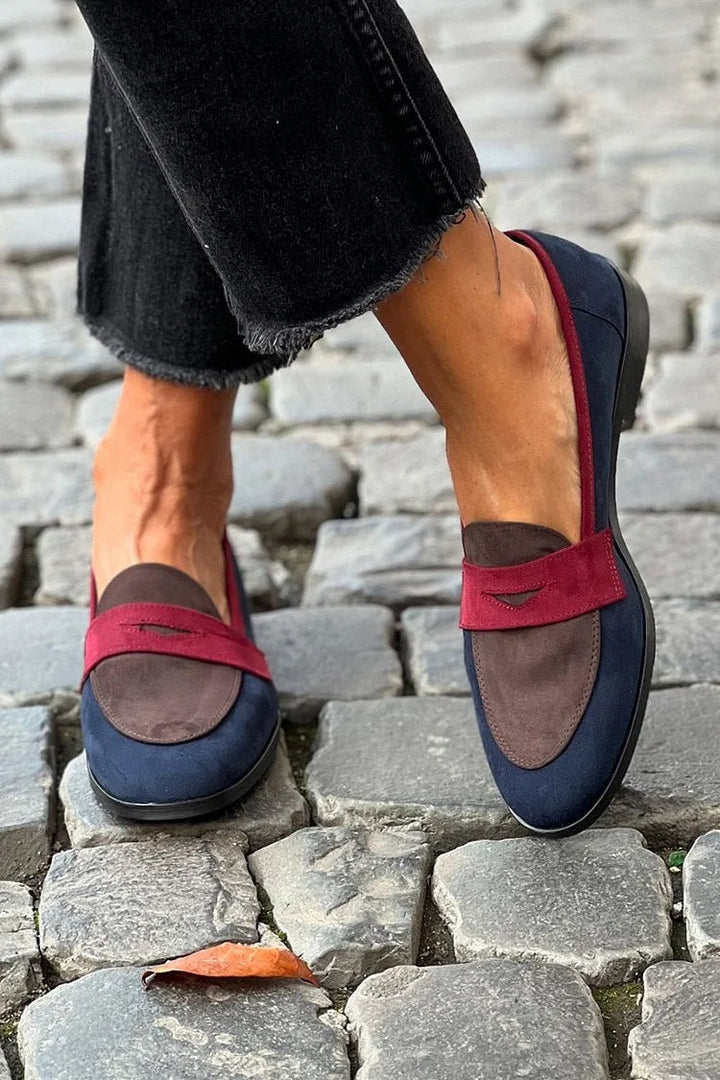 Women's Round Toe Moccasins with Low Heel