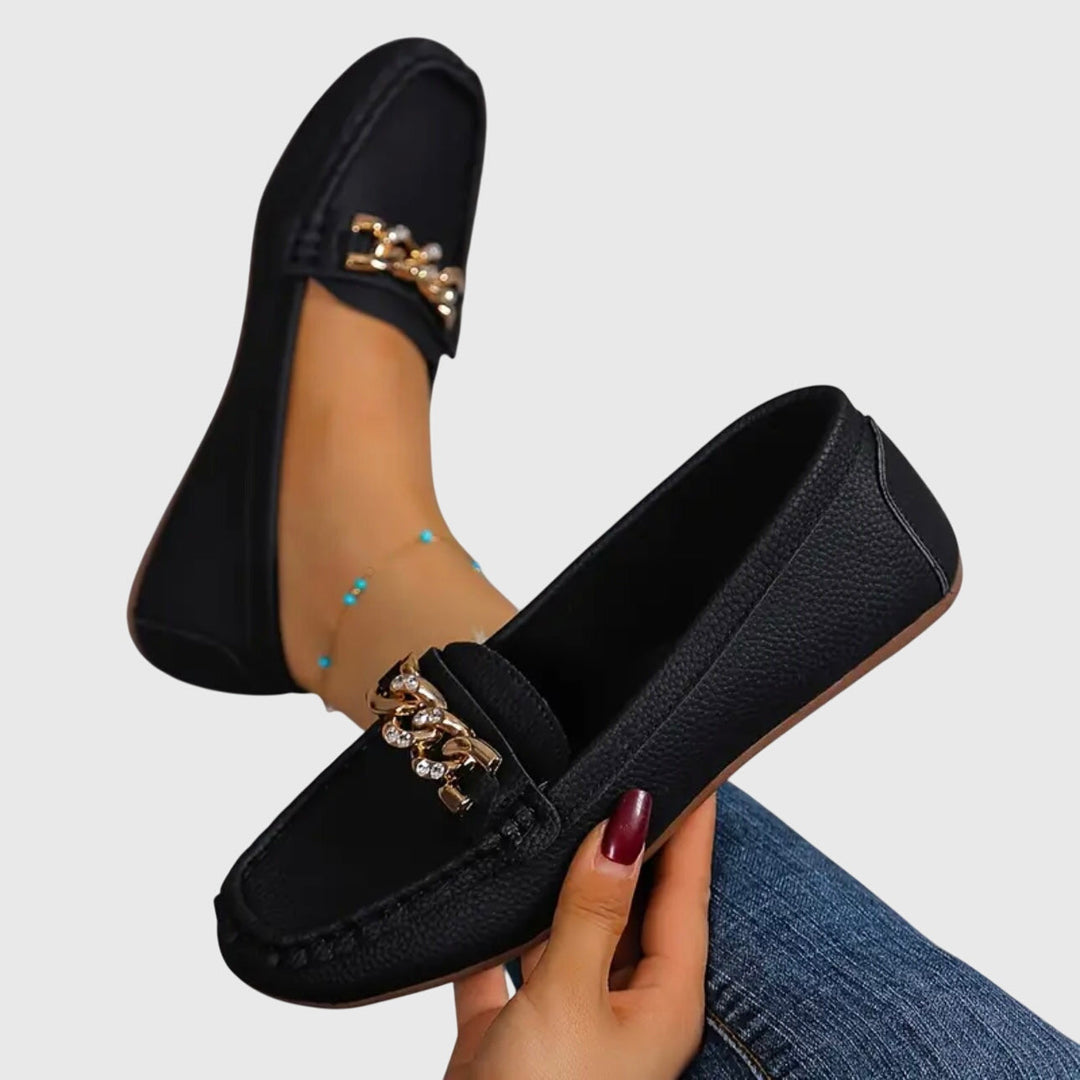 Melira | Orthopaedic loafers with metallic detail and design