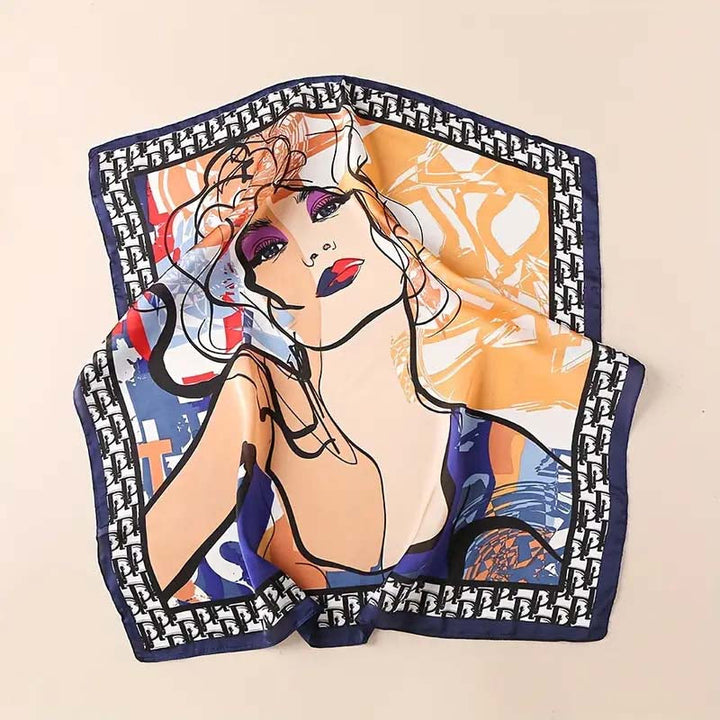 Casual Scarf with Abstract Print