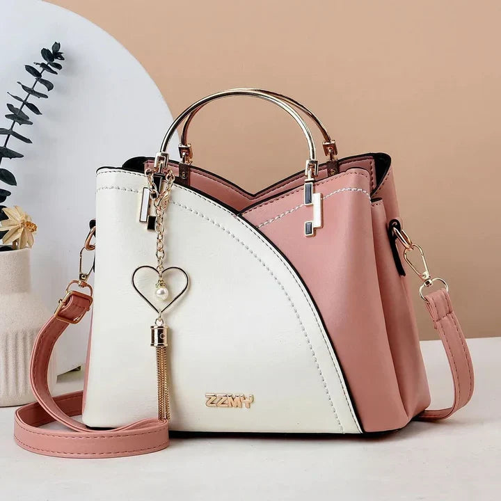 Ginevra Elegant Two-Tone Bag, view 4 - Elena Harper