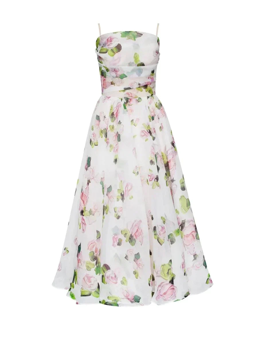 Elegant Midi Dress for Women with Structured Cut