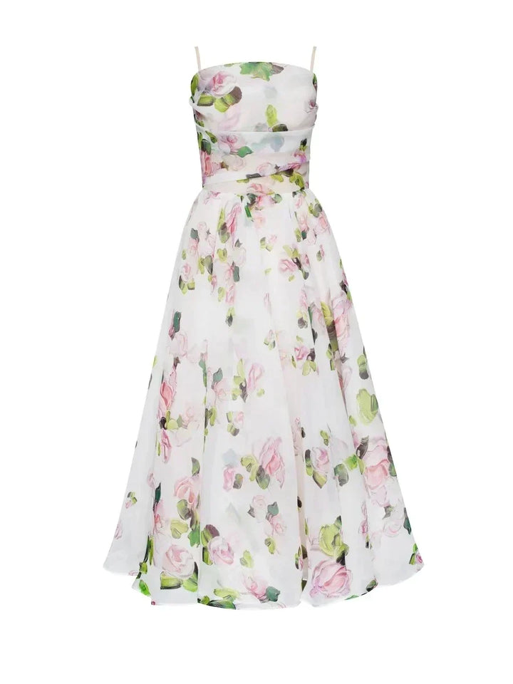 Emilia-Elegant Printed Strapless Dress - Elena Harper