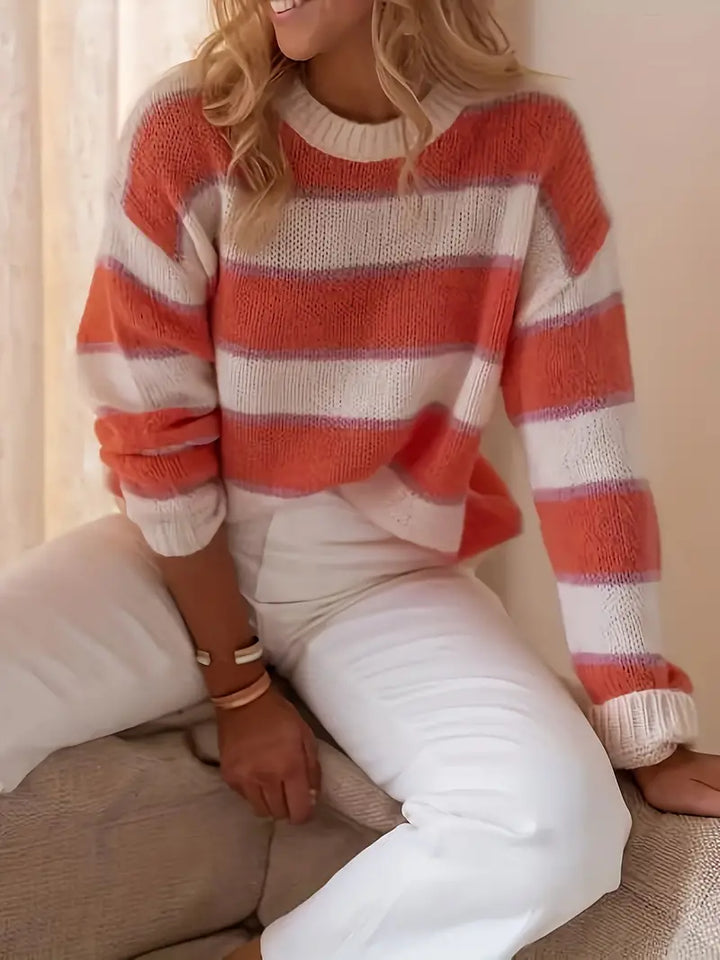 Women's Blush Stripe Knit Jumper
