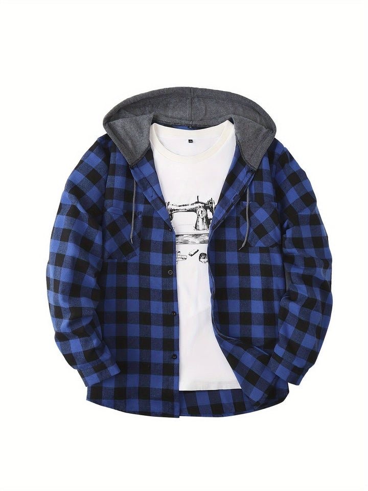 LAURENT MONACO | CHECKERED HOODIE FOR MEN