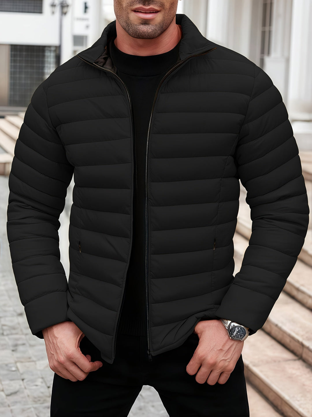 Kristian - Quilted Puffer Jacket With Zipper
