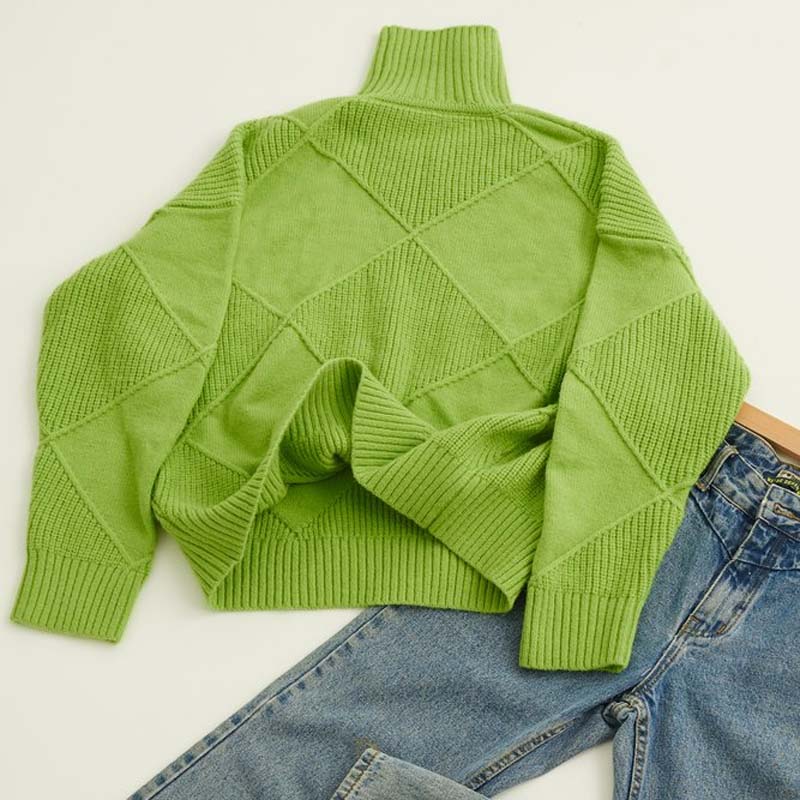 Casual Knit Pullover in Solid Colour