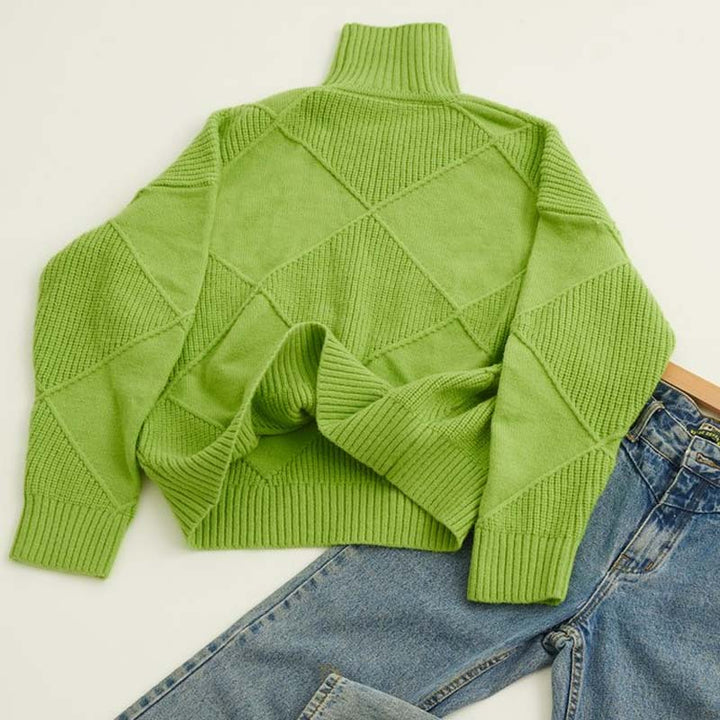 Casual Knit Pullover in Solid Colour