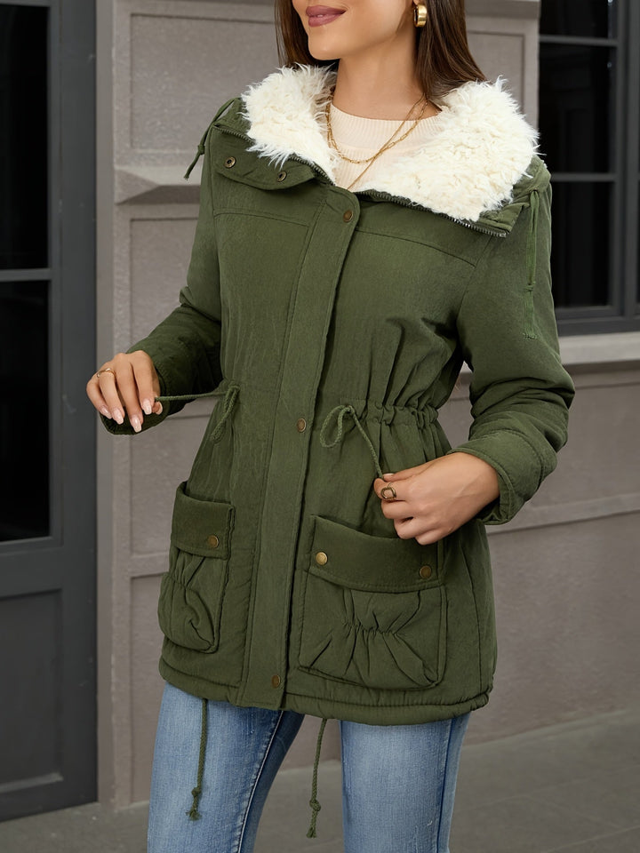 Virginie - Flattering Down Jacket with Fur Hood