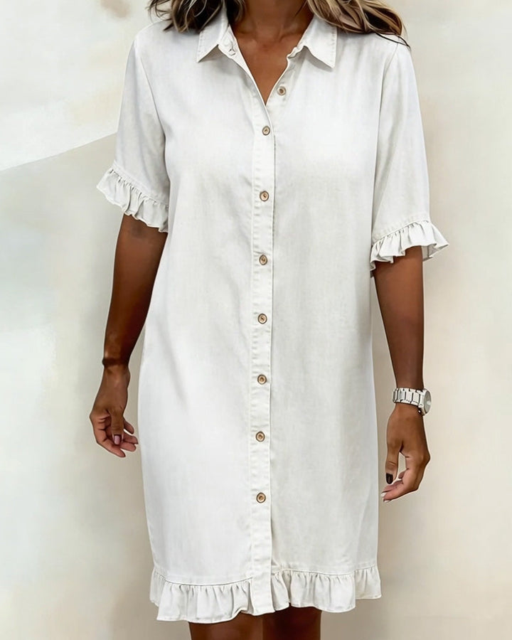 DENIM DRESS WITH BUTTONS FOR WOMEN