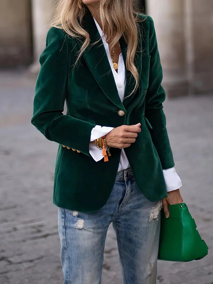 Sabina | Women's Classic Blazer with Single Button Closure