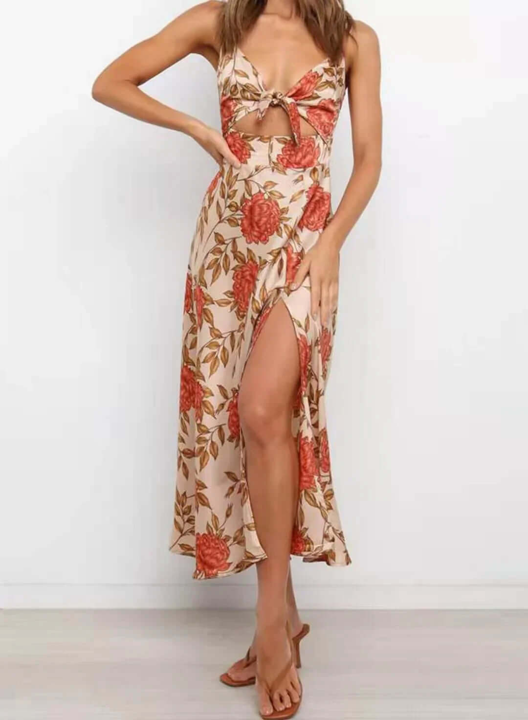 Lightweight Summer V-Neck Dress, view 6 - Elena Harper